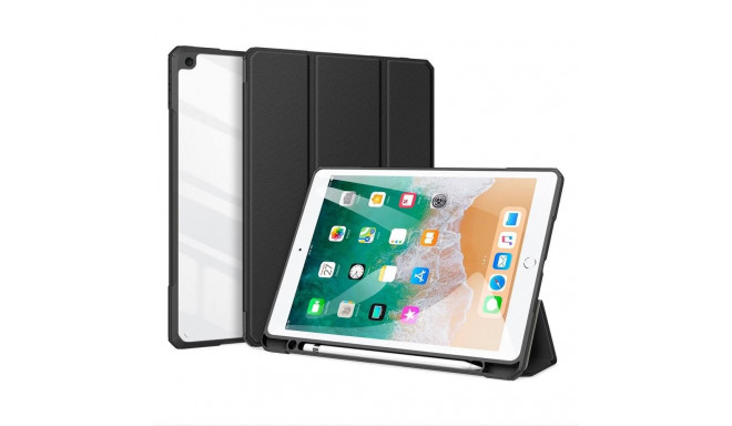 Kaitsekaaned Toby, Apple iPad 9.7" 2017/2018, must, puutepliiatsi pesaga, Dux Ducis