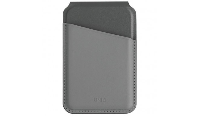 Uniq Lyden DS magnetic RFID wallet with phone stand - gray and black
