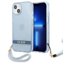 Guess kaitseümbris iPhone 13 mini 5,4" Translucent Stap, sinine (GUHCP13SHTSGSB)