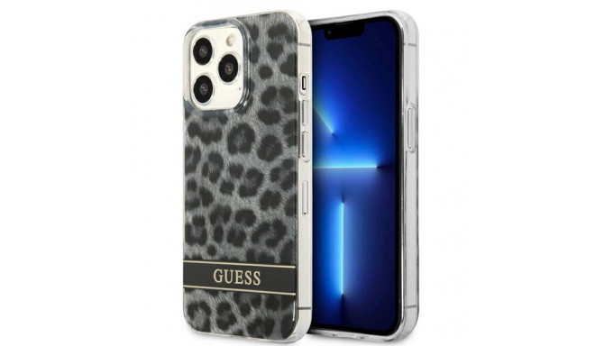 Guess GUHCP13LHSLEOK iPhone 13 Pro / 13 6.1" grey/grey hardcase Leopard