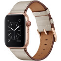 Kellarihm Trendybay Apple Watch 38/40/41mm, nahk, valge