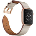 Kellarihm Trendybay Apple Watch 38/40/41mm, nahk, valge