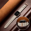 Kellarihm Trendybay Apple Watch 38/40/41mm, nahk, valge