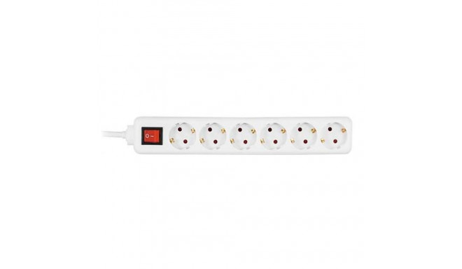 Deltaco GT-134 power extension 5 m 6 AC outlet(s) Indoor White