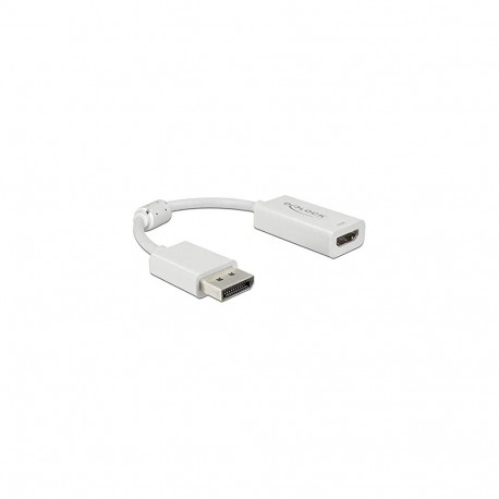 Adapter DisplayPort > HDMI 4K 60Hz mit HDR Funktion passiv (weiß, 10cm)