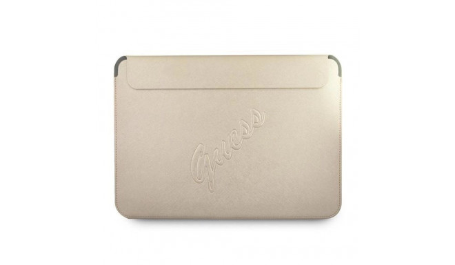 Guess Saffiano Script case for a 13" laptop - gold
