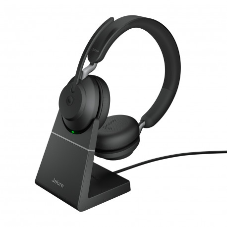 Jabra Evolve2 65 MS Stereo USB-A Headset black BT w.charging sta.