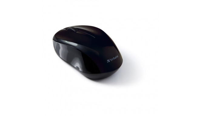 Hiir Verbatim Go Nano Wireless Mouse must, juhtmevaba, 3-nuppu, 1600dpi, 2xAAA