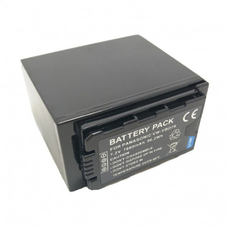 Replacement Battery Panasonic VW-VBD78, 7800mAh