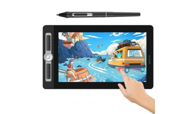 BOSTO 16HD Pro graphic tablet Black 5080 lpi 345 x 194 mm USB