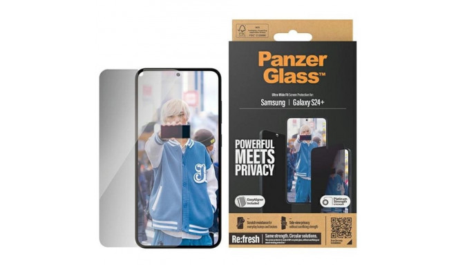 PanzerGlass Ultra-Wide Fit Privacy Tempered Glass with Positioner for Samsung Galaxy S24+