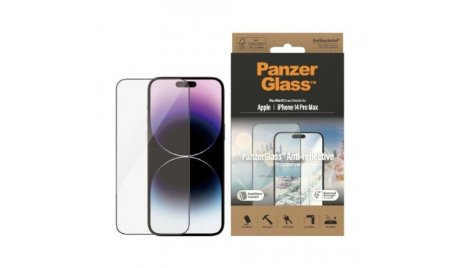 PanzerGlass Ultra-Wide Fit antibacterial tempered glass with glare filter and positioner for iPhone 