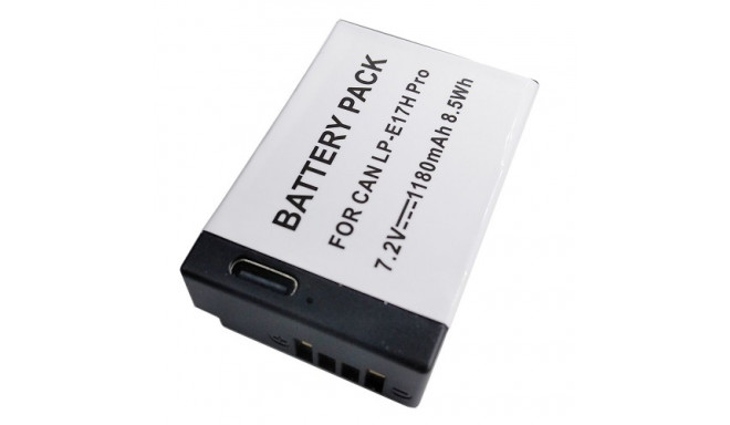 Replacement Battery Canon LP-E17H Pro (without chip), 1180mAh, USB Type-C