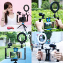 Blogging Smartphone Video Rig (LED Ring Light, Tripod Mount, Phone Holder, Mic)