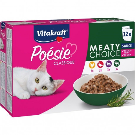 VITAKRAFT Poésie Classique lihavalik märg kassitoit 12 x 85g