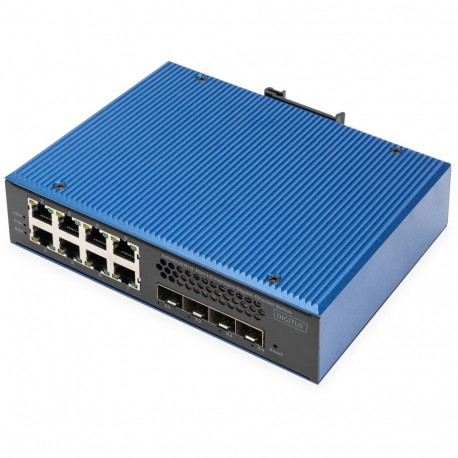 "Digitus 8+4P 10G Uplink Industrial Gigabit Ethernet Switch L3 managed"
