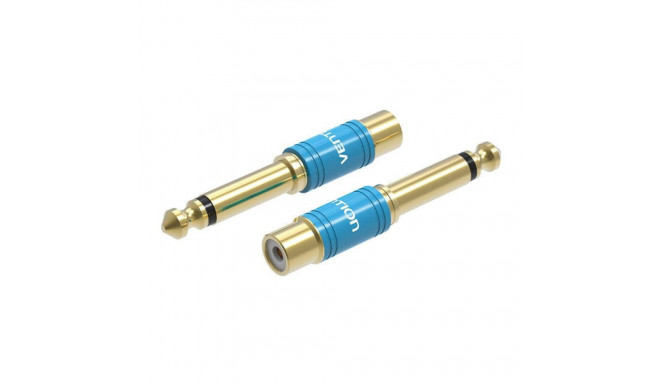 Adapter Audio 6.35mm male to RCA female Vention VDD-C03 blue