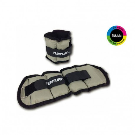Tunturi Randme/pahkluu raskused 1kg, Hall, 2 tk.
