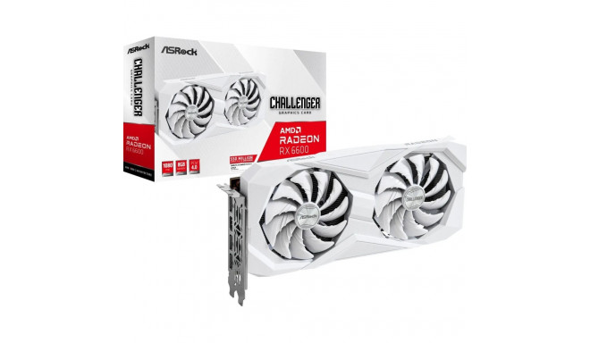 ASRock Radeon RX 6600 Challenger White 8GB GDDR6 graphics card (RX6600 CLW 8G)