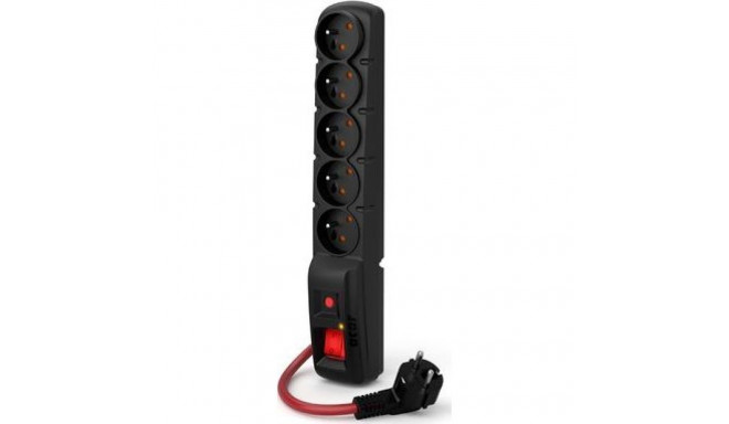 Acar F5 POWER power strip 5 sockets 1.5 m black (W2289)