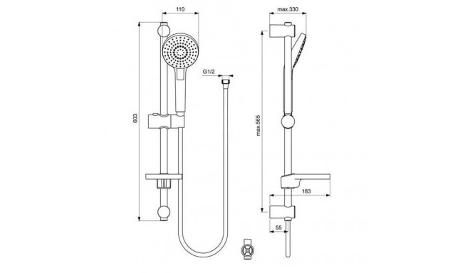 Dušikomplekt Ideal Standard B2620AA