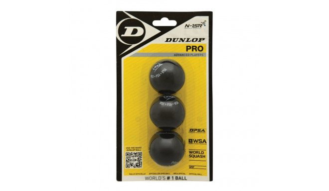 Squashipall Dunlop PRO WSF/PSA ametlik, 3-blister