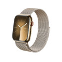 Crong Milano Steel – Pasek ze stali nierdzewnej do Apple Watch 38/40/41 mm (szampański)