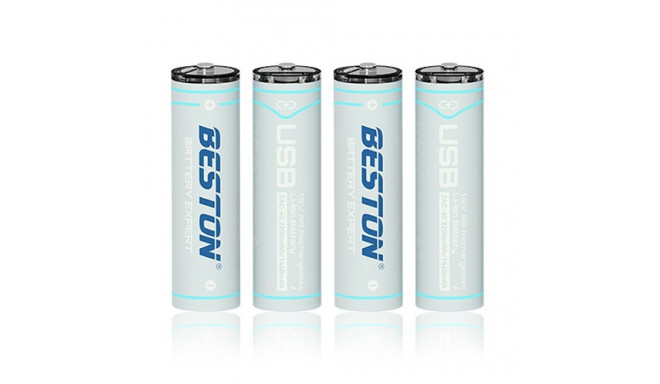 Rechargeable AA batteries with USB C, 1460mAh, Li-Ion (4 pcs)