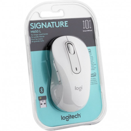 Myszka Logitech M650L bezprzewodowa biała