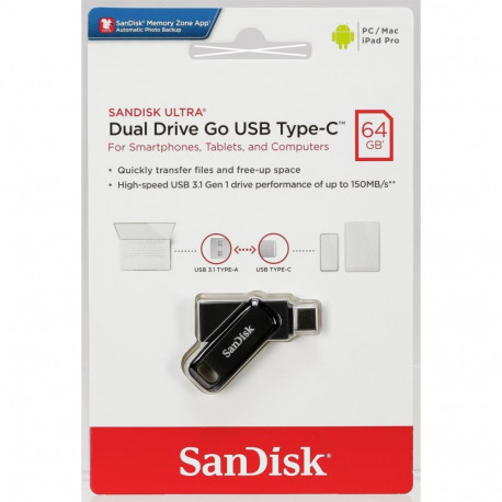 SanDisk 64GB Ultra Dual Drive Go USB Type-C