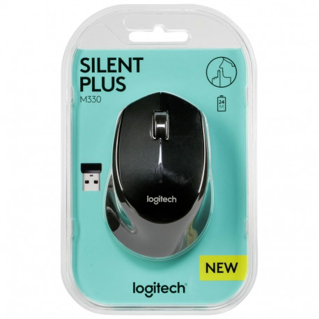 Myszka Logitech M330 Silent Plus bezprzewodowa czarna