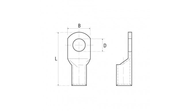 Кабельный наконечник медный 25mm- Ø8,4mm