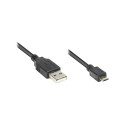 "GoodConnections USB 2.0 A > Micro-B (ST-ST) 1m Adapterkabel Schwarz"