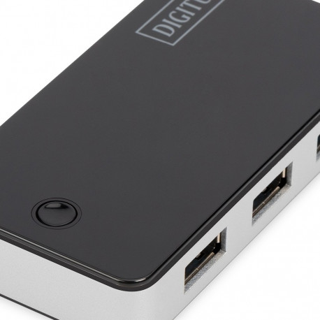 "DIGITUS USB-Hub 4-Port 3.0->4xA3.0 m.Netzteil schwarz"