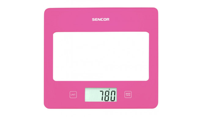 Scales Sencor, large LCD display, pink