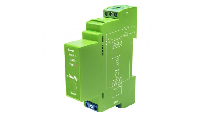 Shelly Pro Dimmer 1 DIN Rail Smart Switch, 1-channel