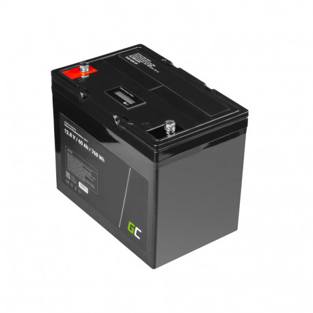 Green Cell LiFePO4 aku 12V 12.8V 60Ah päikesepaneelide süsteemidele, matkaautodele ja paatidele