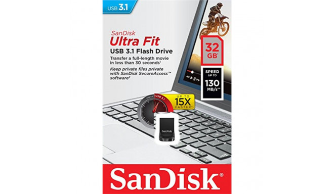 SanDisk Ultra Fit mälupulk, 32 GB (SDCZ430-032G-G46)