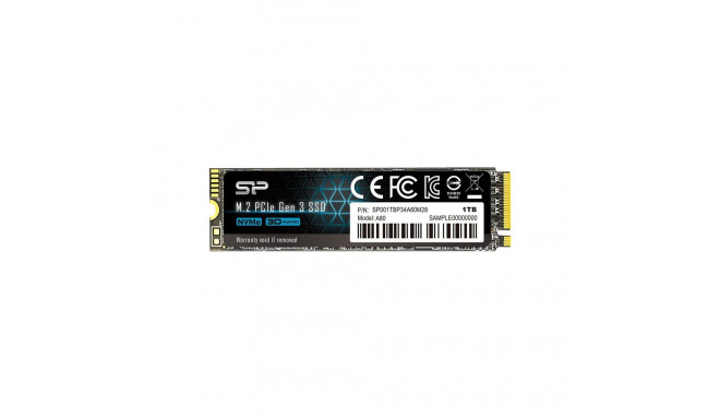 Silicon Power P34A60 1TB M.2 2280 PCI-E x4 Gen3 NVMe SSD (SP001TBP34A60M28)