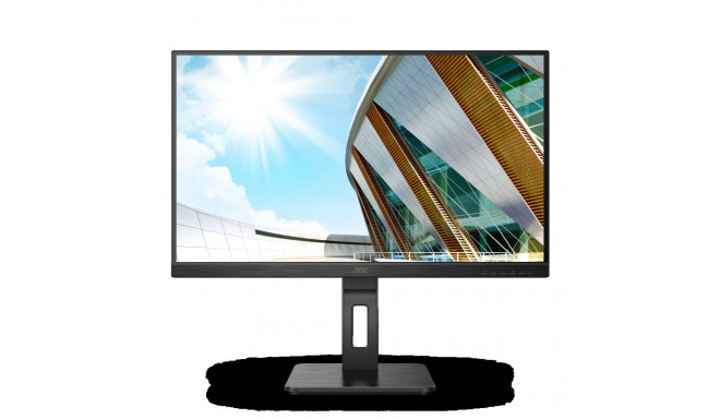 61cm/24" (1920x1080) AOC Pro-line 24P2QM 16:9 FHD 75Hz 4ms HDMI DVI DP VGA kõlar pivot must