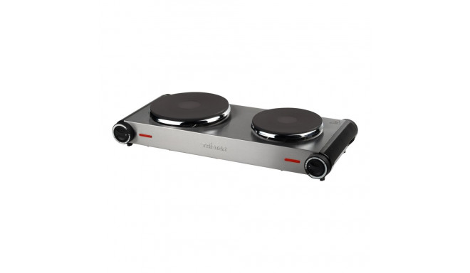 Tristar | Free standing table hob | KP-6248 | Number of burners/cooking zones 2 | Stainless Steel/Bl