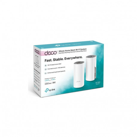 TP-LINK kogu kodu mesh Wi-Fi süsteem Deco E4 2-pakk 802.11ac 867+300 Mbit/s 10/100 Mbit/s Ethernet L