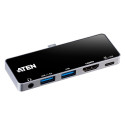 Aten UH3238 USB-C Travel Dock with Power Pass-Through | Aten | USB-C Travel Dock with Power Pass-Thr