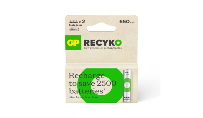 ACCU GP RECYKO AAA.650MAH 2PCS