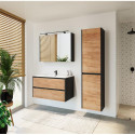 CABINET BATHROOM SA90DL-4 BLACK/GOLD OAK