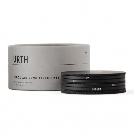 Urth 55mm UV, Circular Polarizing (CPL), ND64, Soft Grad ND8 Lens Filter Kit (Plus+)