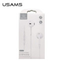 USAMS Stereo austiņas EP-22 white |white HSEP2201 jack 3,5mm ligzda