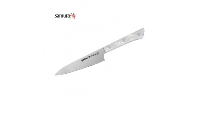 Samura Harakiri Acryl Кухонный нож c зубчатым лезвием 150mm с акриловой ручкой с AUS 8 кованной япон