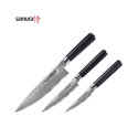 Samura DAMASCUS Комплект кухонных ножей 3шт. Paring / Utility / Chef's из AUS 10 Дамасской стали 61 