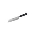 Samura MO-V Stonewash Santoku hollow ground 7.0''/180 mm. from AUS 8 Japanese steel 59 HRC